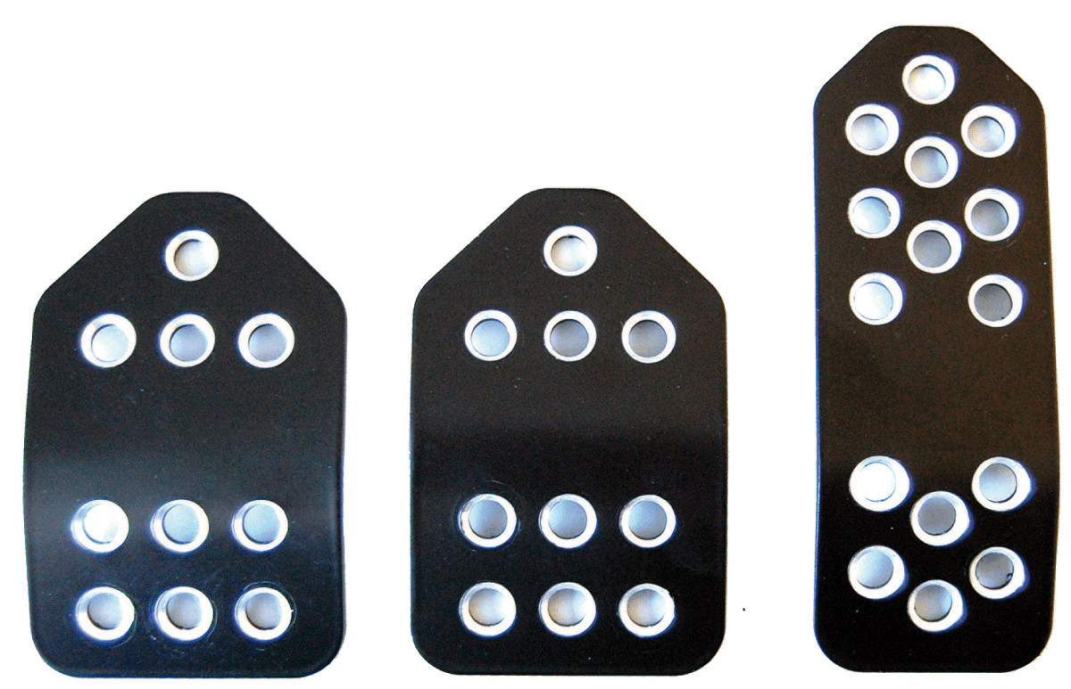 Black anodized pedal cover