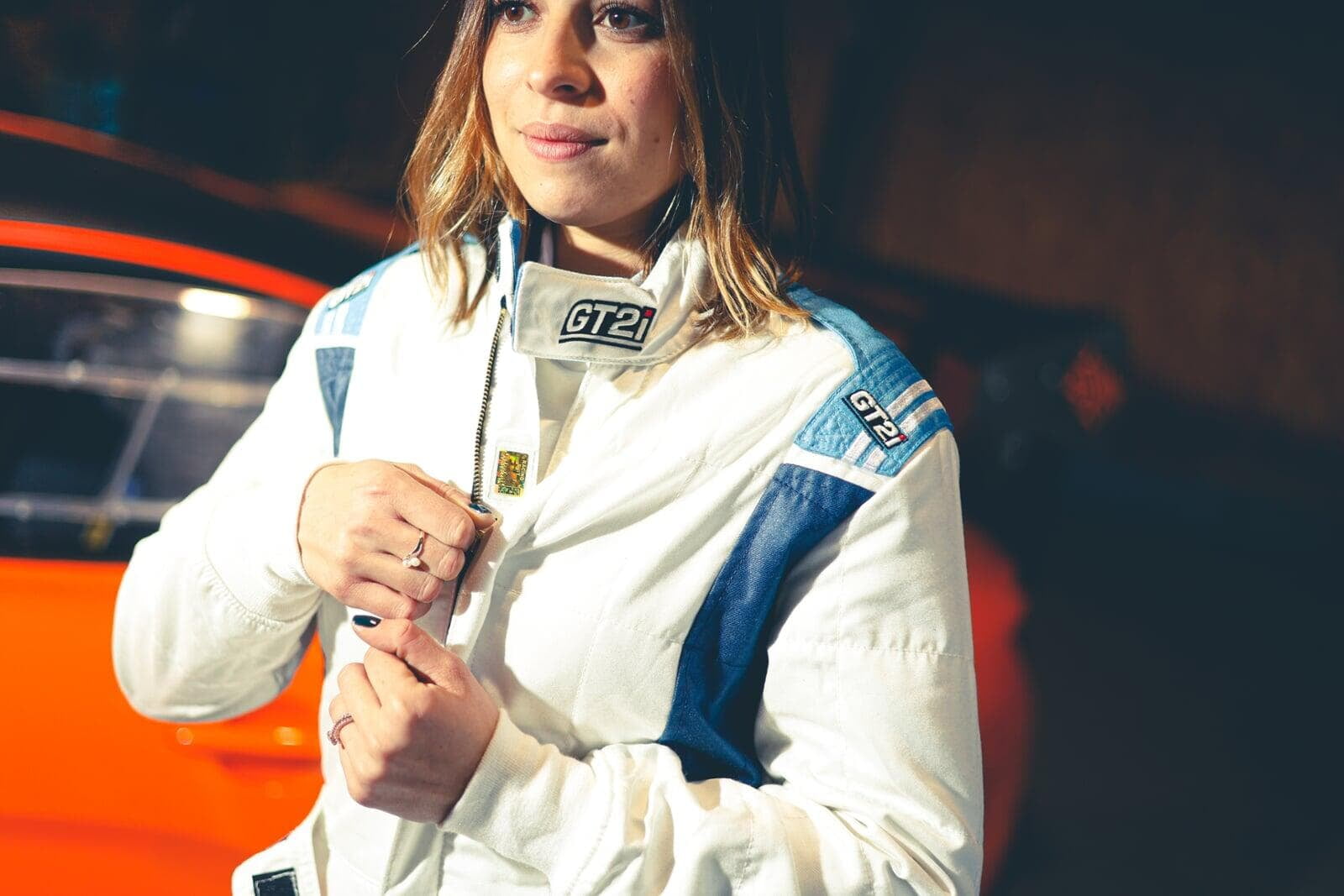 Female rally pilot